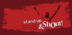 Branding: Stand Up & Shout positioning strategy, tagline development, logo design